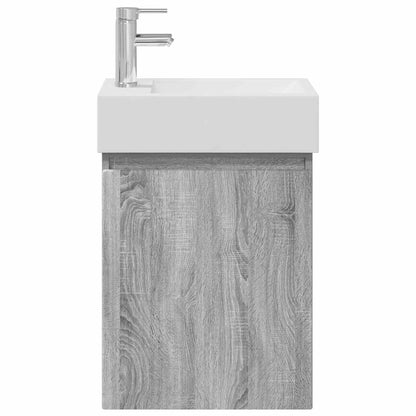 vidaXL Bathroom Vanity Unit with Tap Grey Sonoma 45.5 x 22.5 x 84 cm