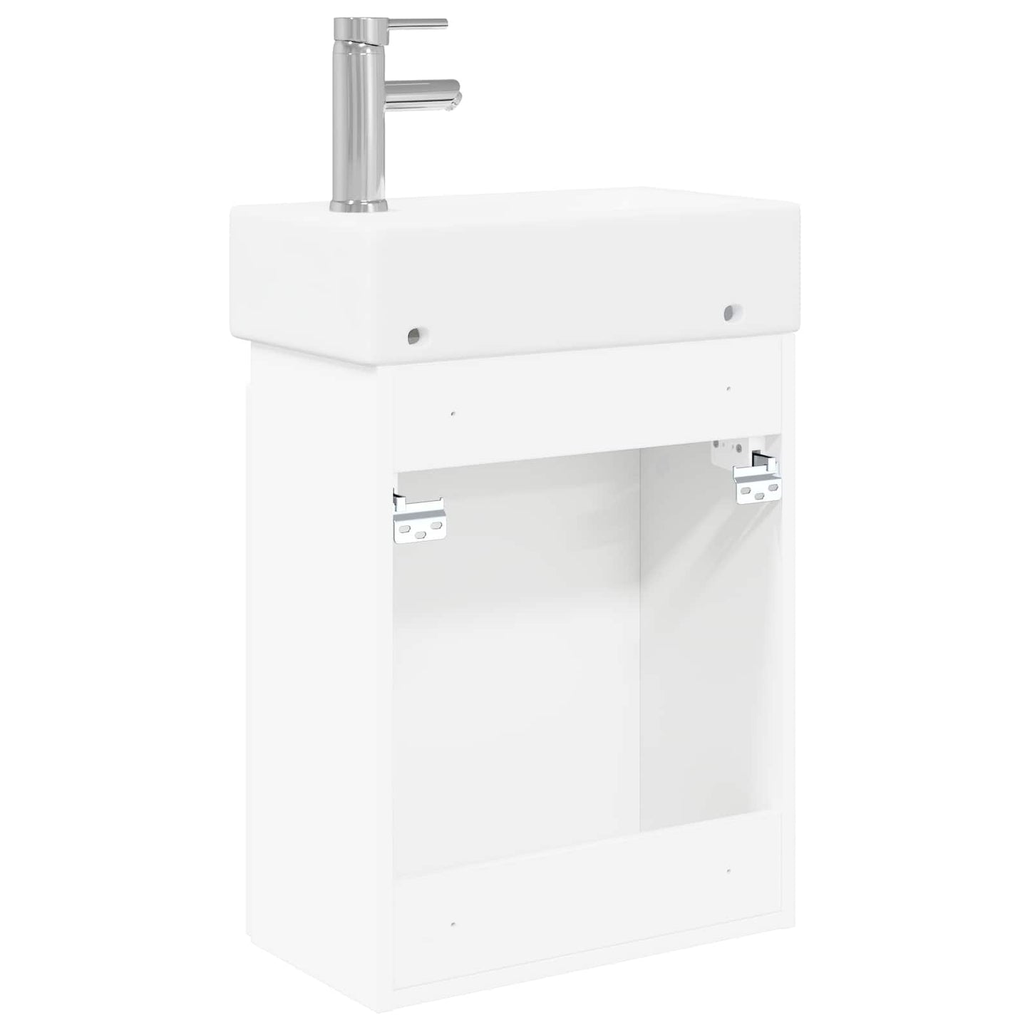 vidaXL Bathroom Vanity Unit with Tap White 45.5 x 22.5 x 84 cm
