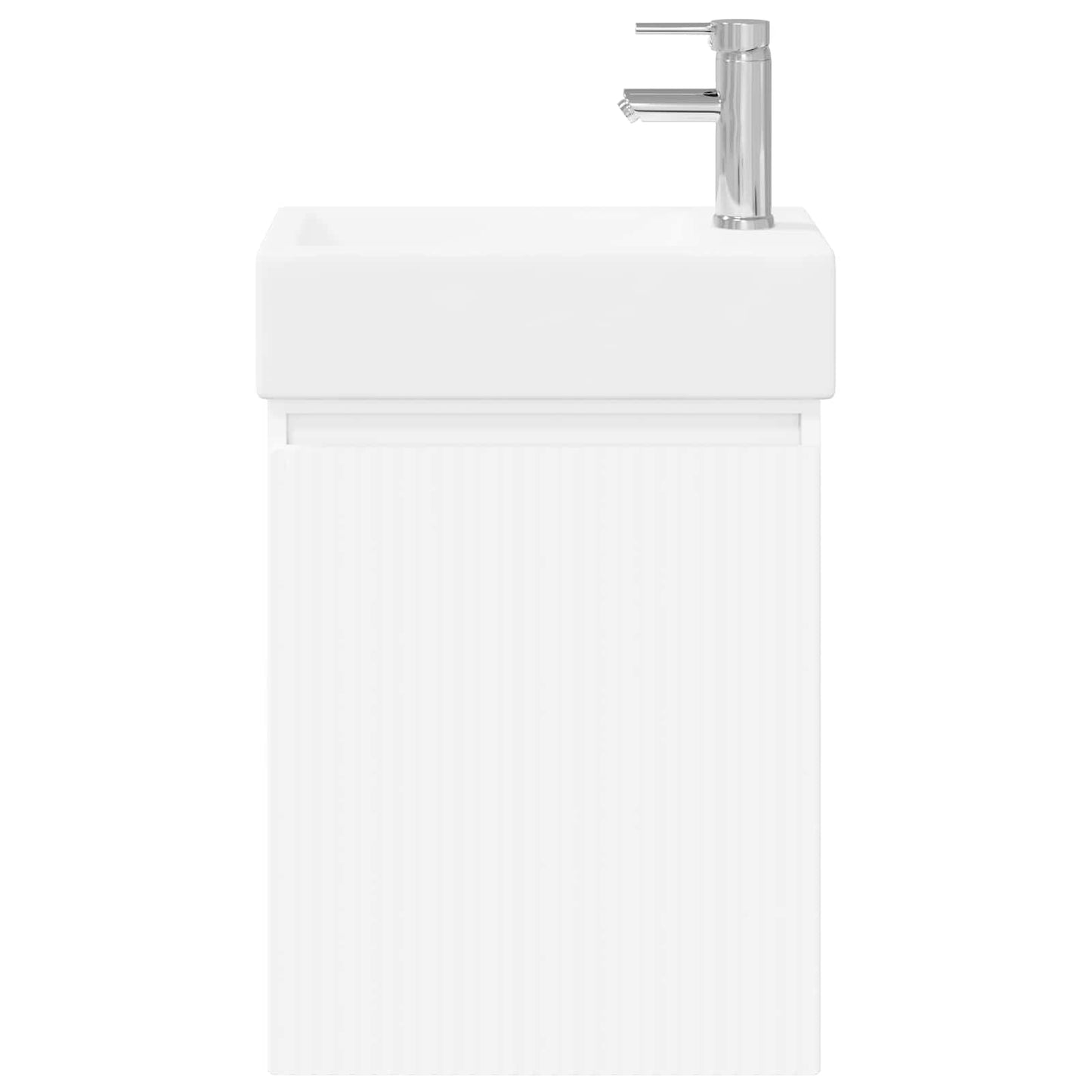 vidaXL Bathroom Vanity Unit with Tap White 45.5 x 22.5 x 84 cm