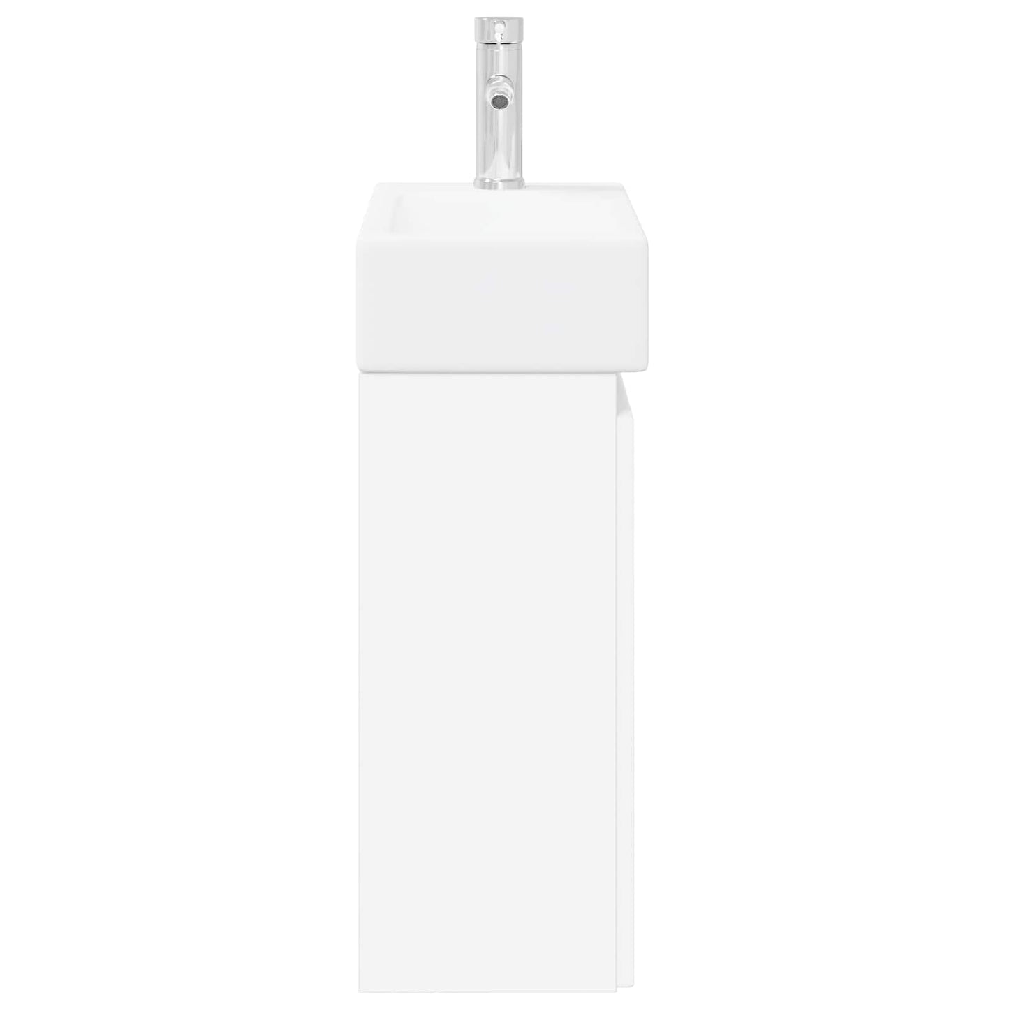 vidaXL Bathroom Vanity Unit with Tap White 45.5 x 22.5 x 84 cm