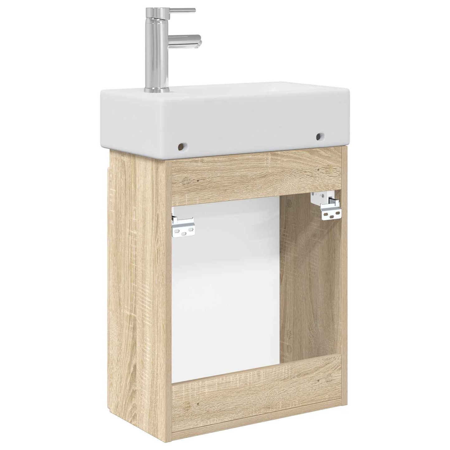 vidaXL Bathroom Vanity Unit with Tap Sonoma Oak 45.5 x 22.5 x 84 cm