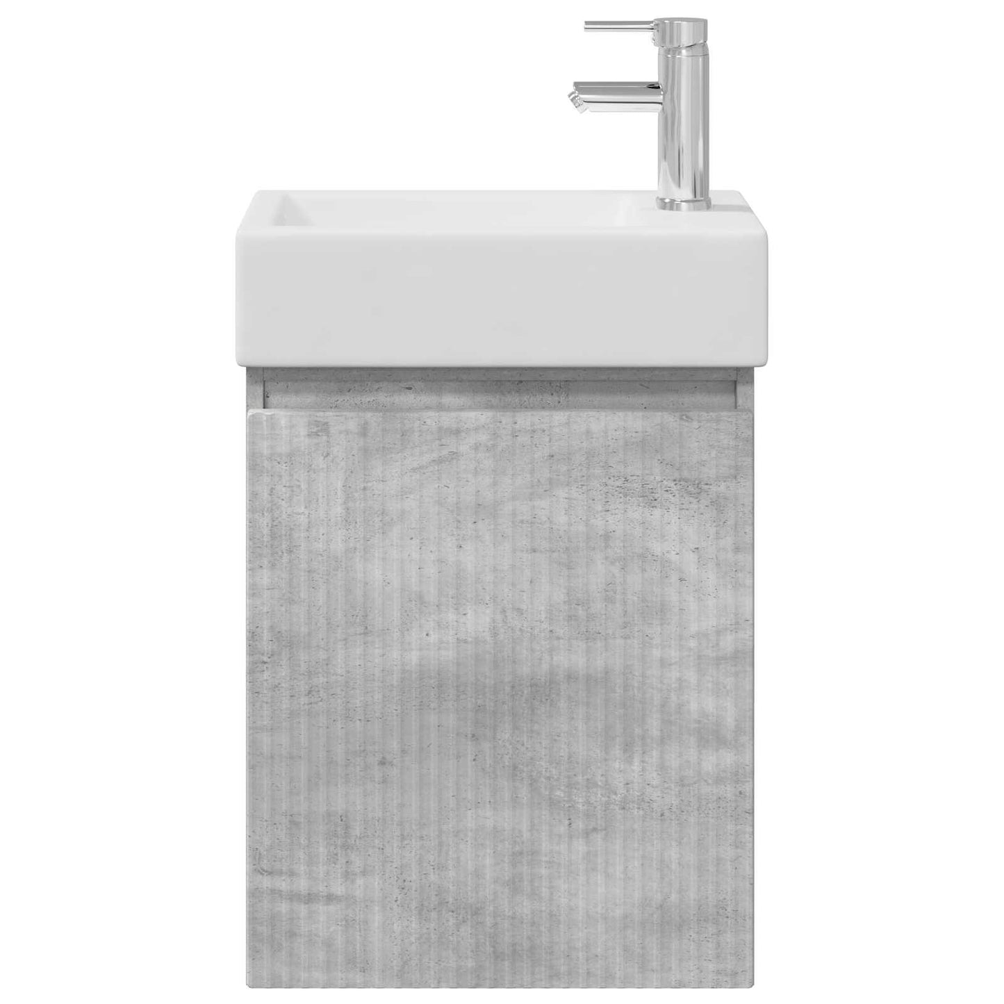 vidaXL Bathroom Vanity Unit with Tap Concrete Grey 45.5 x 22.5 x 84 cm