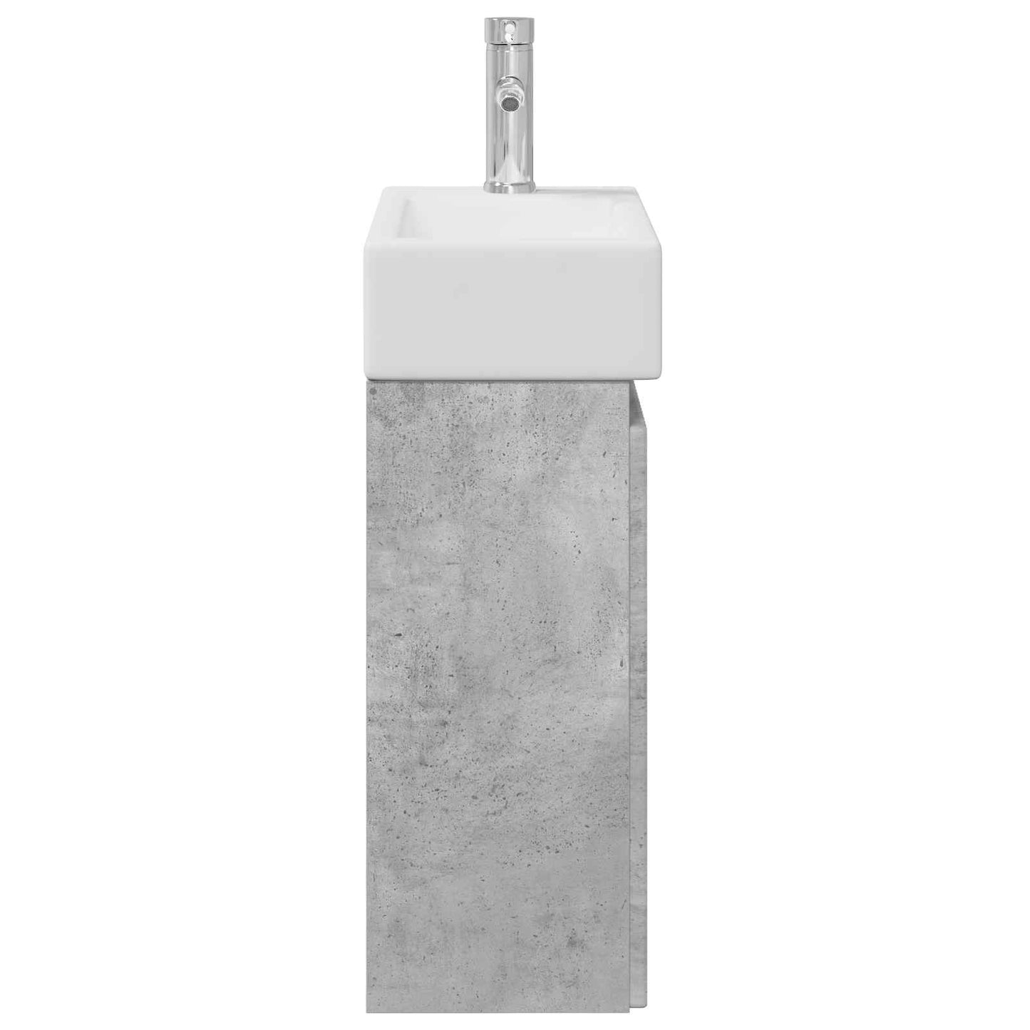 vidaXL Bathroom Vanity Unit with Tap Concrete Grey 45.5 x 22.5 x 84 cm