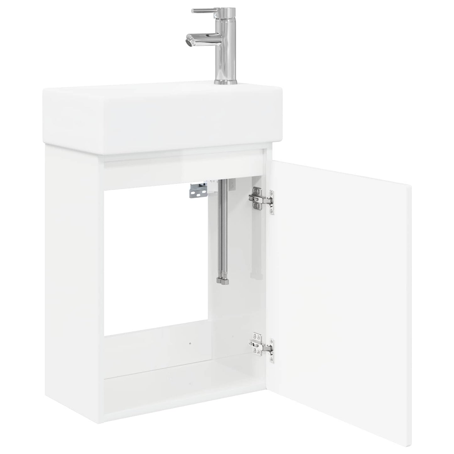 vidaXL Bathroom Vanity Unit with Tap High Gloss White