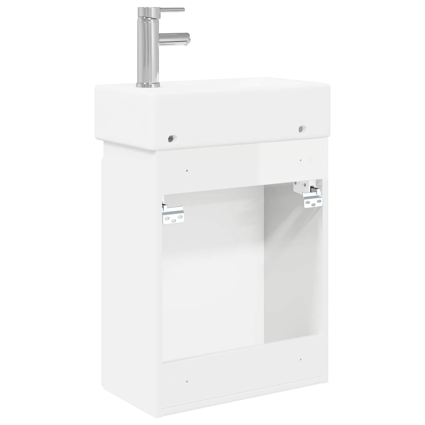 vidaXL Bathroom Vanity Unit with Tap High Gloss White