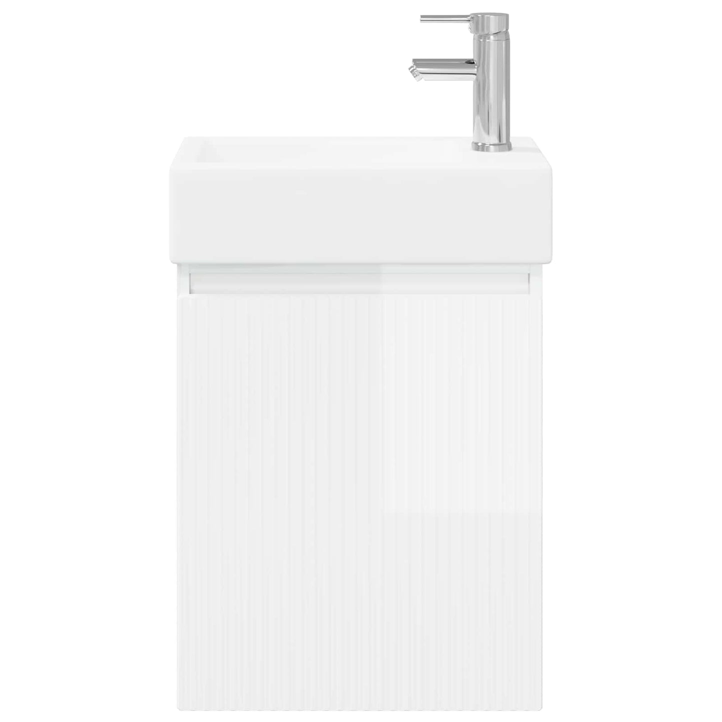 vidaXL Bathroom Vanity Unit with Tap High Gloss White