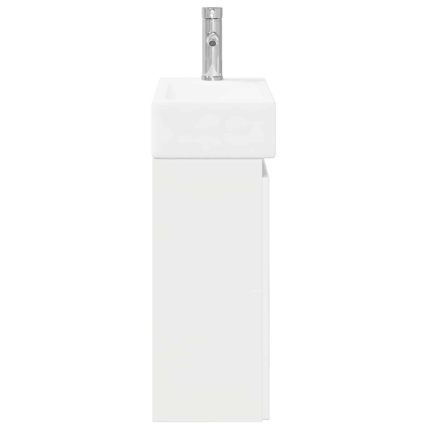 vidaXL Bathroom Vanity Unit with Tap High Gloss White