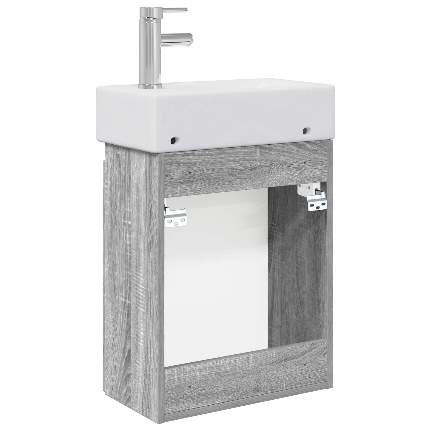 vidaXL Bathroom Vanity Unit with Tap Grey Sonoma 45.5 x 22.5 x 84 cm