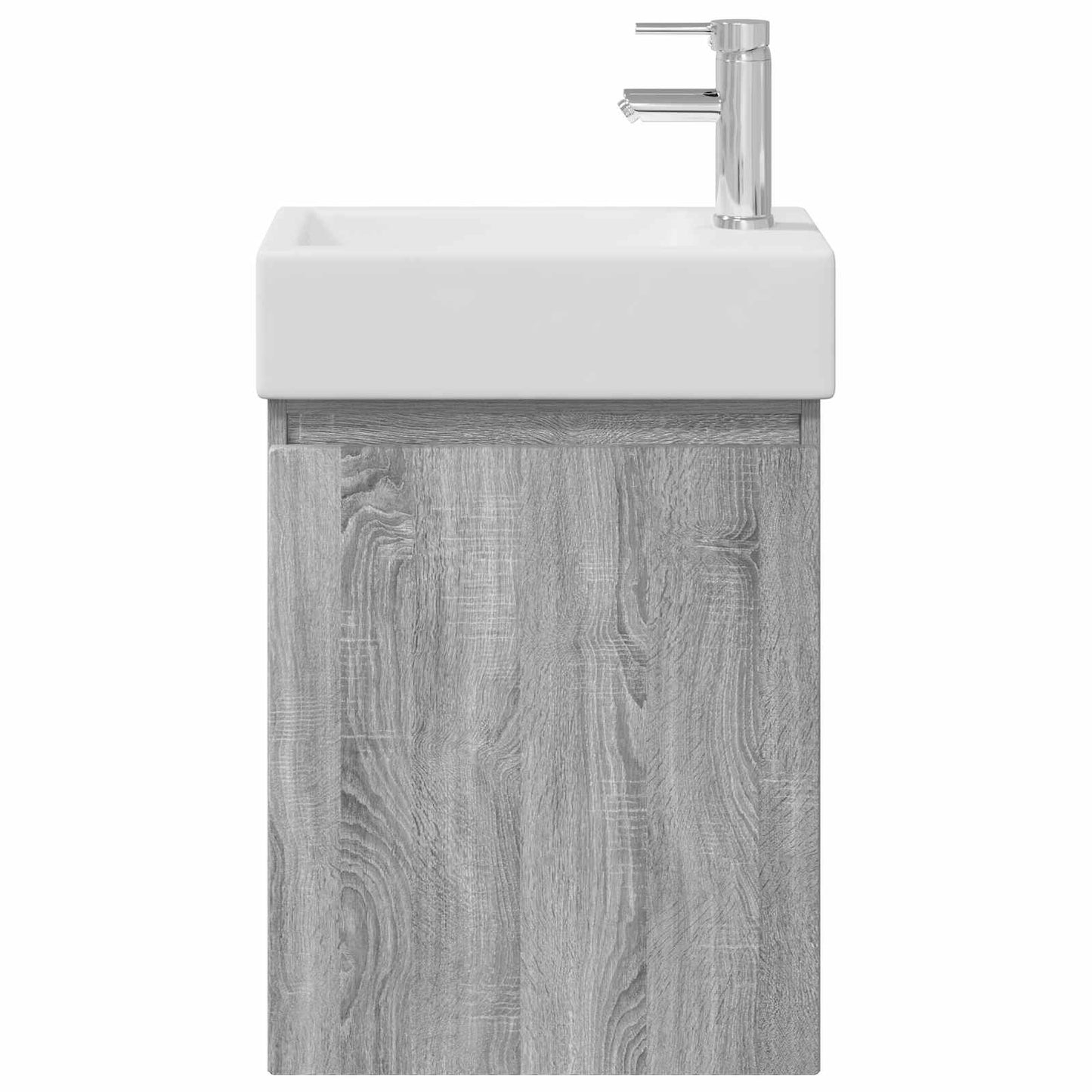 vidaXL Bathroom Vanity Unit with Tap Grey Sonoma 45.5 x 22.5 x 84 cm
