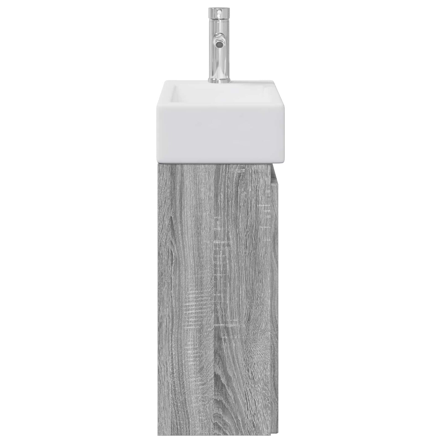 vidaXL Bathroom Vanity Unit with Tap Grey Sonoma 45.5 x 22.5 x 84 cm