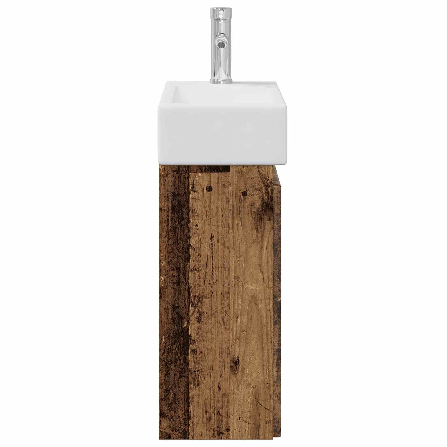 vidaXL Bathroom Vanity Unit with Tap Old Wood 45.5 x 22.5 x 84 cm
