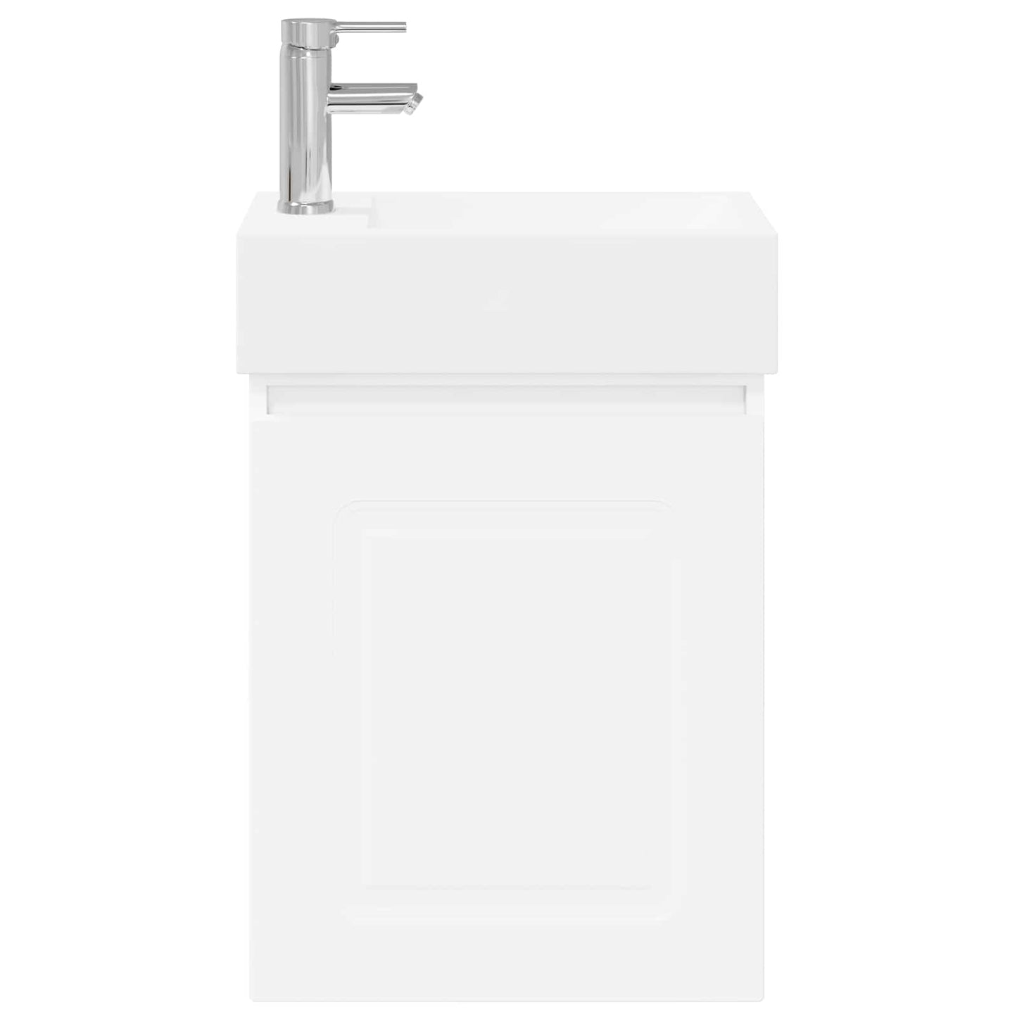 vidaXL Bathroom Vanity Unit with Tap White 45.5 x 22.5 x 84 cm