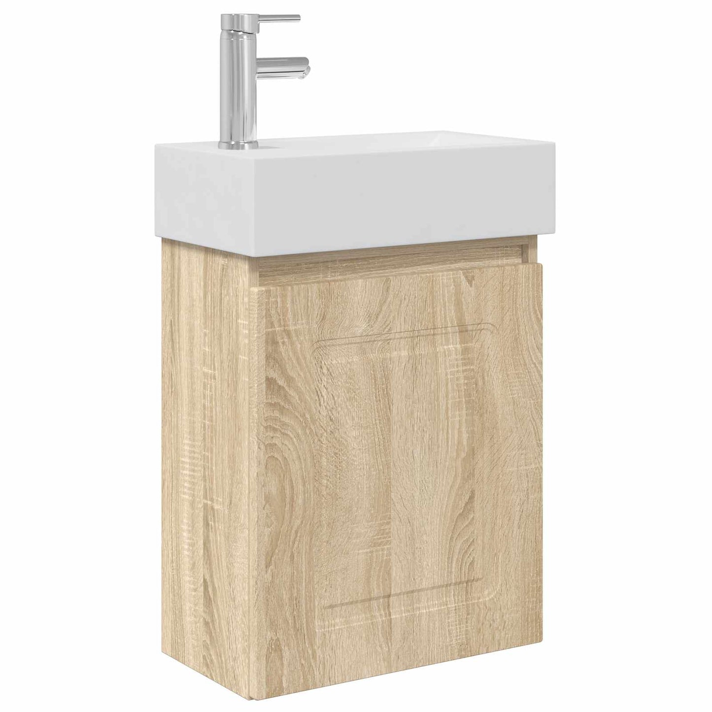 vidaXL Bathroom Vanity Unit with Tap Sonoma Oak 45.5 x 22.5 x 84 cm