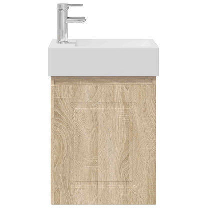 vidaXL Bathroom Vanity Unit with Tap Sonoma Oak 45.5 x 22.5 x 84 cm