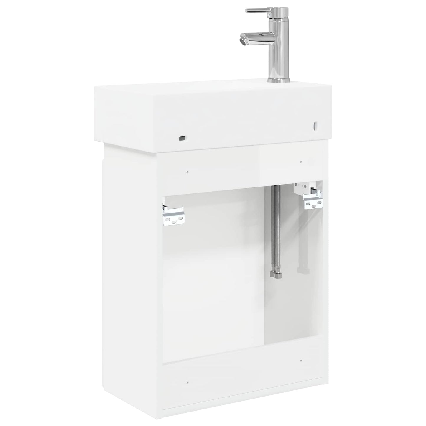 vidaXL Bathroom Vanity Unit with Tap High Gloss White