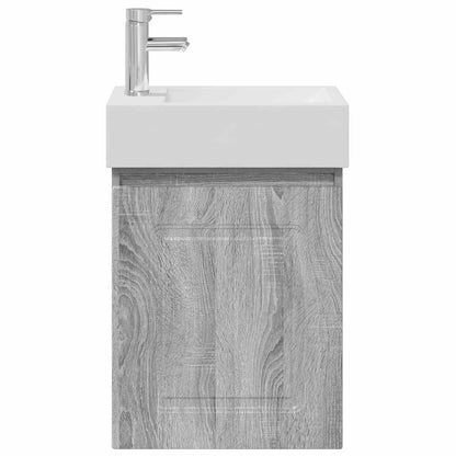 vidaXL Bathroom Vanity Unit with Tap Grey Sonoma 45.5 x 22.5 x 84 cm