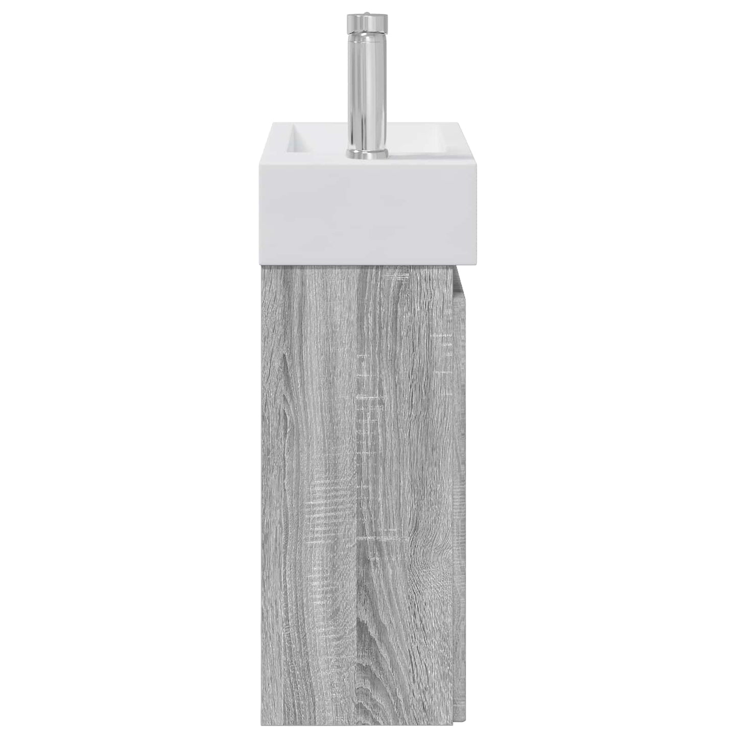 vidaXL Bathroom Vanity Unit with Tap Grey Sonoma 45.5 x 22.5 x 84 cm