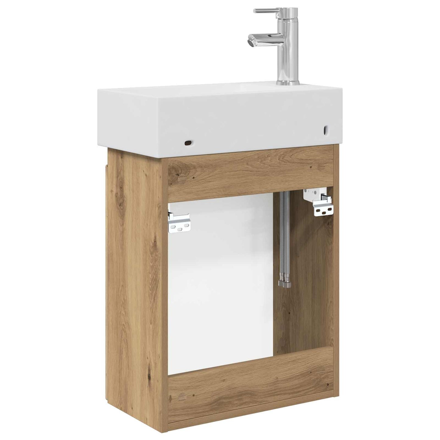 vidaXL Bathroom Vanity Unit with Tap Artisan Oak 45.5 x 22.5 x 84 cm