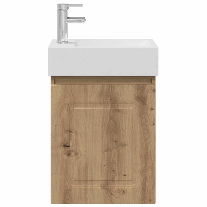 vidaXL Bathroom Vanity Unit with Tap Artisan Oak 45.5 x 22.5 x 84 cm