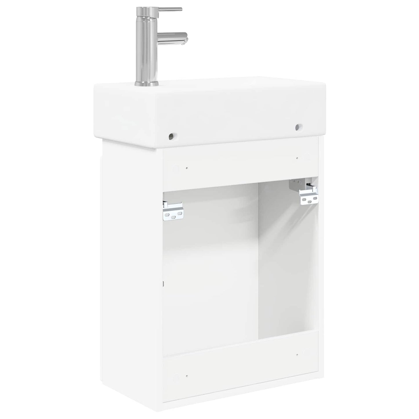 vidaXL Bathroom Vanity Unit with Tap White 45.5 x 22.5 x 84 cm
