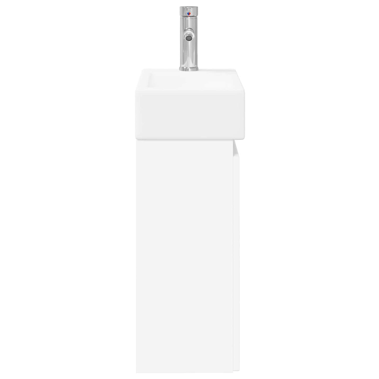 vidaXL Bathroom Vanity Unit with Tap White 45.5 x 22.5 x 84 cm