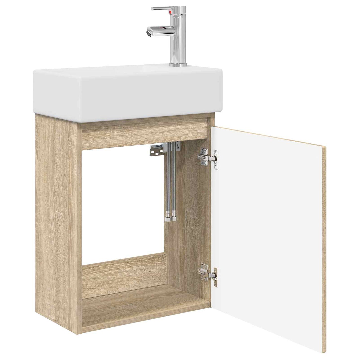 vidaXL Bathroom Vanity Unit with Tap Sonoma Oak 45.5 x 22.5 x 84 cm
