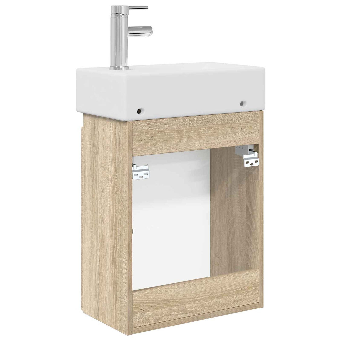vidaXL Bathroom Vanity Unit with Tap Sonoma Oak 45.5 x 22.5 x 84 cm