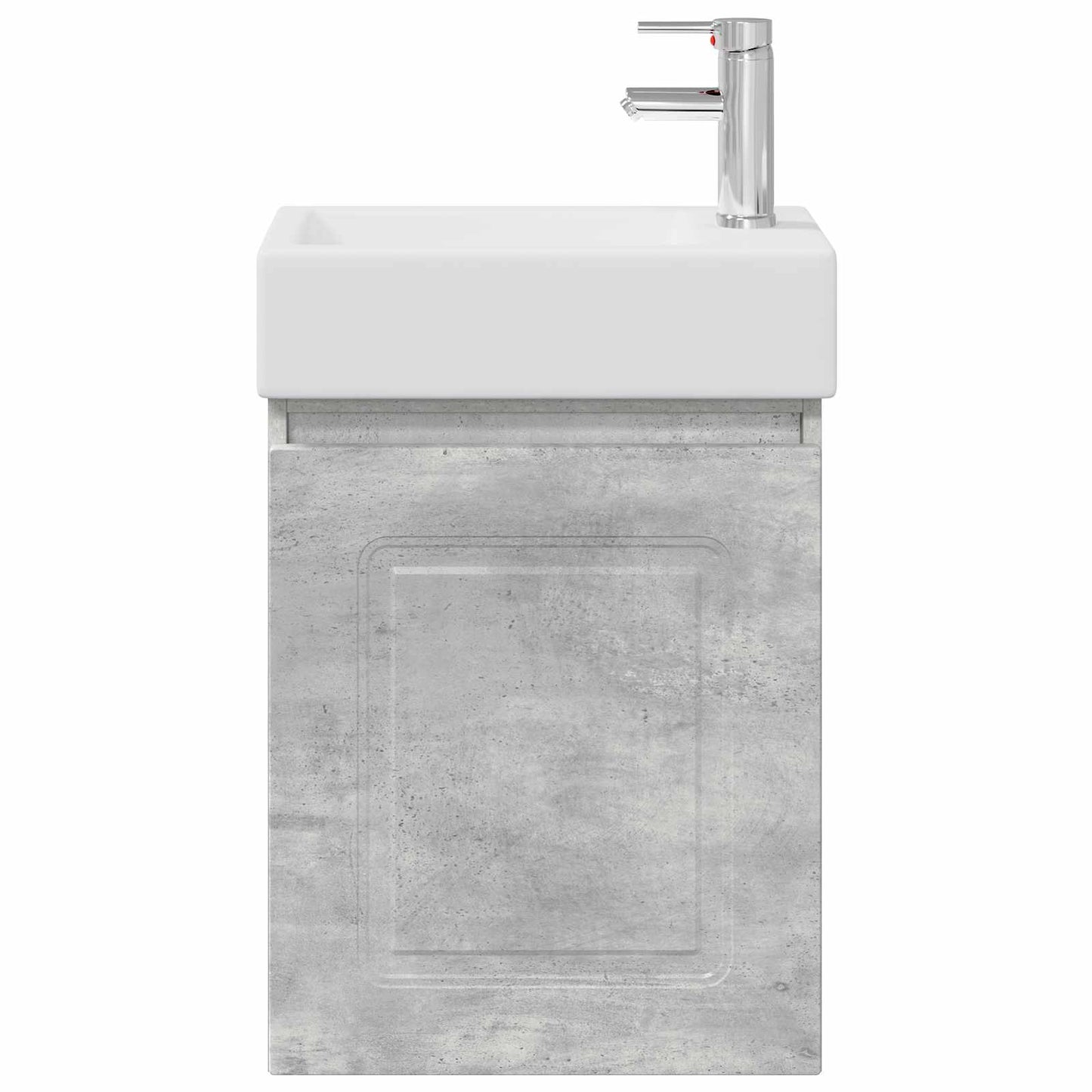vidaXL Bathroom Vanity Unit with Tap Concrete Grey 45.5 x 22.5 x 84 cm