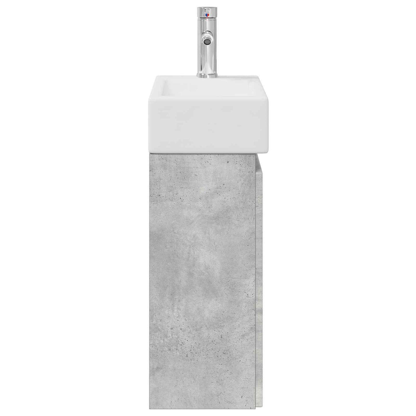 vidaXL Bathroom Vanity Unit with Tap Concrete Grey 45.5 x 22.5 x 84 cm