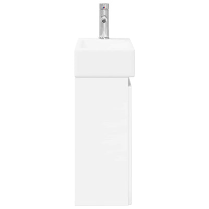 vidaXL Bathroom Vanity Unit with Tap High Gloss White