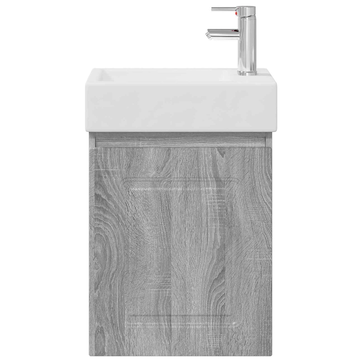 vidaXL Bathroom Vanity Unit with Tap Grey Sonoma 45.5 x 22.5 x 84 cm