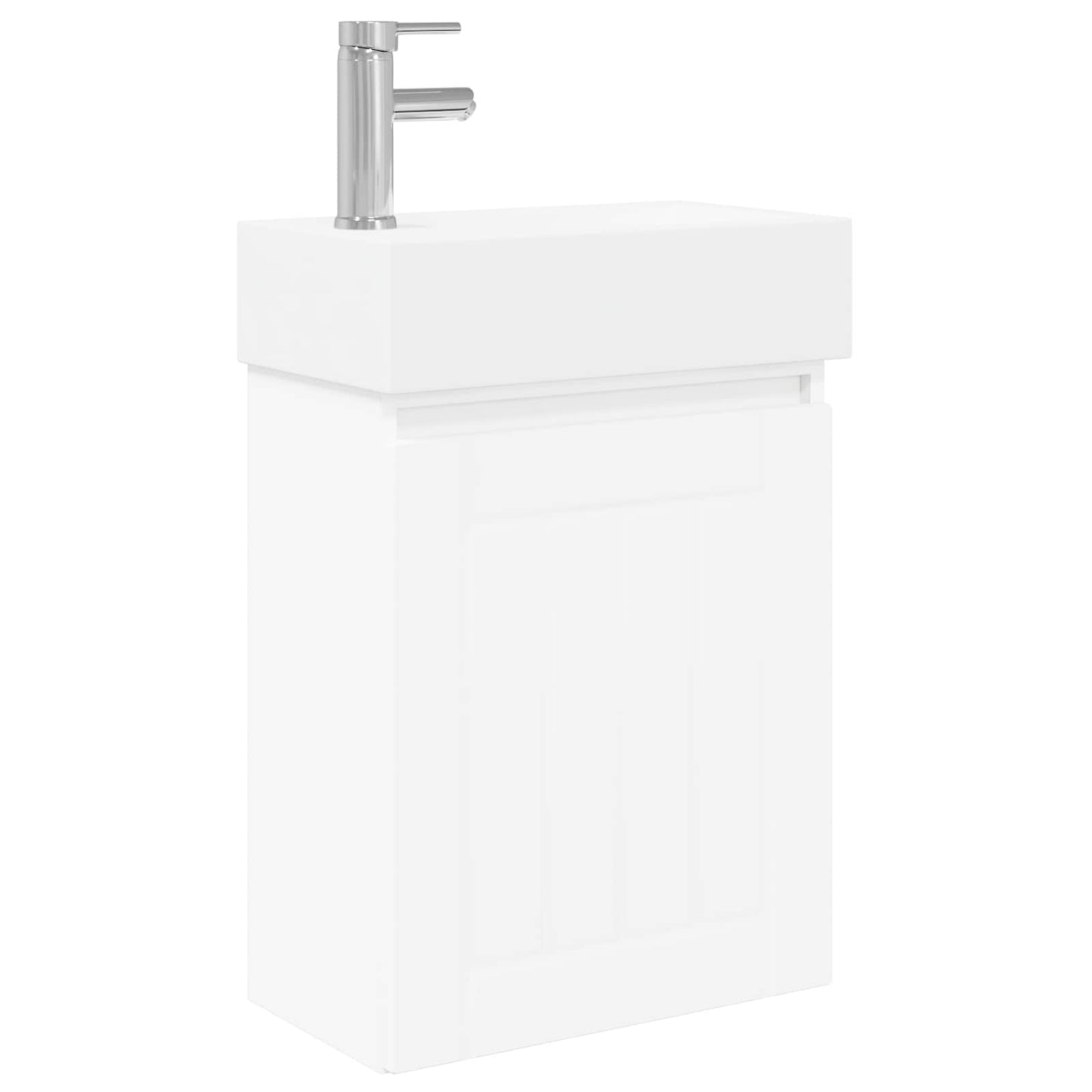 vidaXL Bathroom Vanity Unit with Tap White 45.5 x 25.5 x 84 cm
