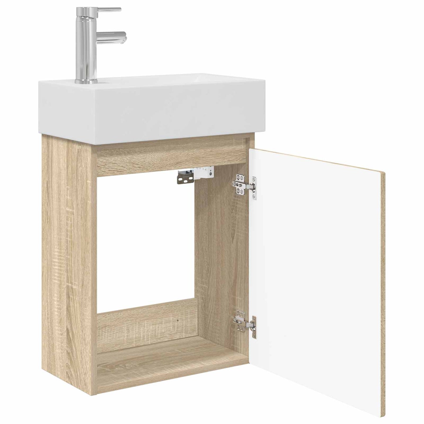 vidaXL Bathroom Vanity Unit with Tap Sonoma Oak 45.5 x 25.5 x 84 cm