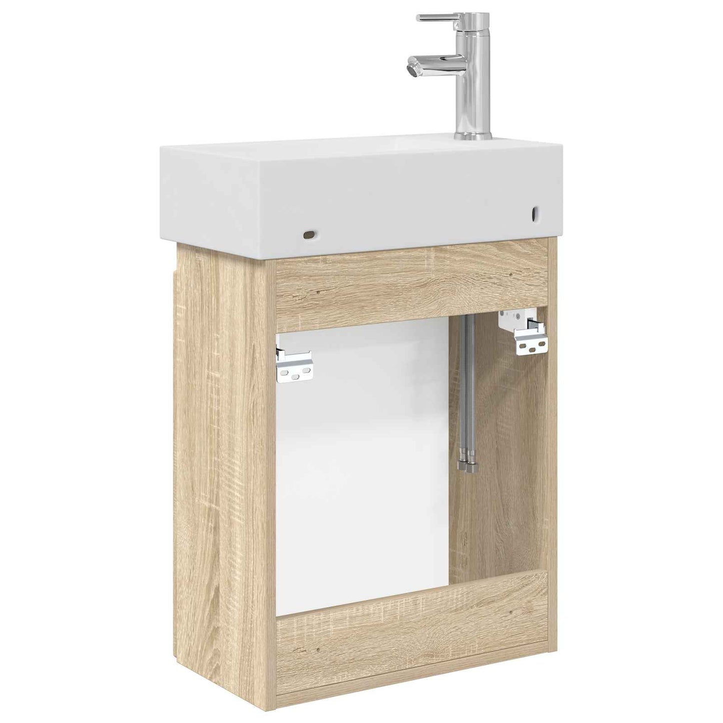 vidaXL Bathroom Vanity Unit with Tap Sonoma Oak 45.5 x 25.5 x 84 cm