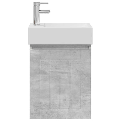 vidaXL Bathroom Vanity Unit with Tap Concrete Grey 45.5 x 25.5 x 84 cm