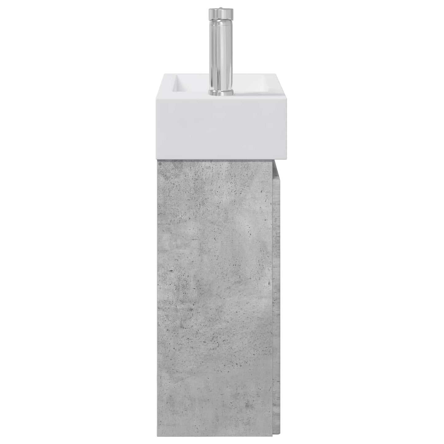vidaXL Bathroom Vanity Unit with Tap Concrete Grey 45.5 x 25.5 x 84 cm