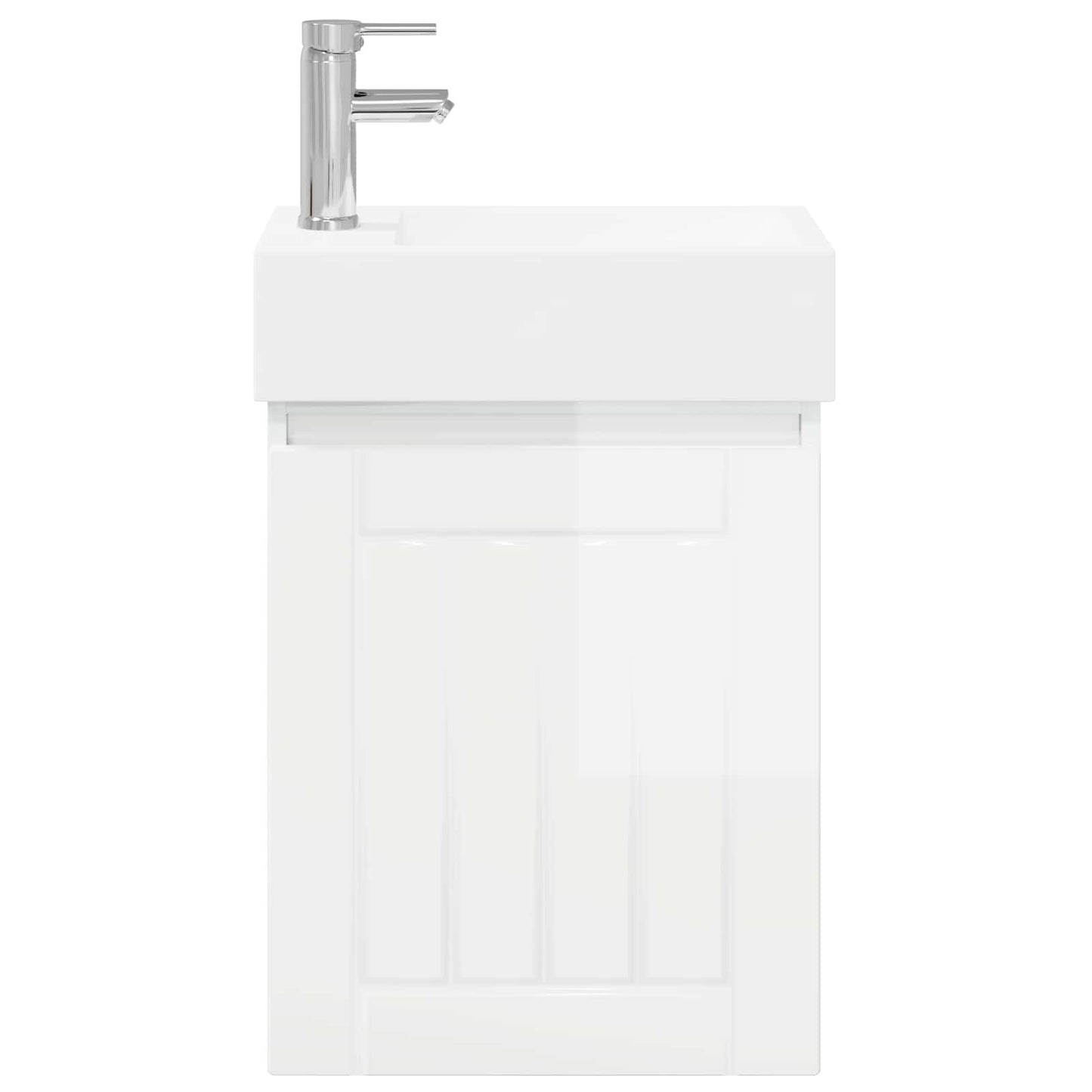 vidaXL Bathroom Vanity Unit with Tap High Gloss White