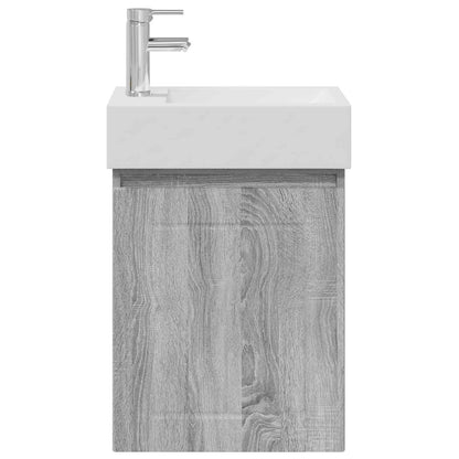 vidaXL Bathroom Vanity Unit with Tap Grey Sonoma 45.5 x 25.5 x 84 cm