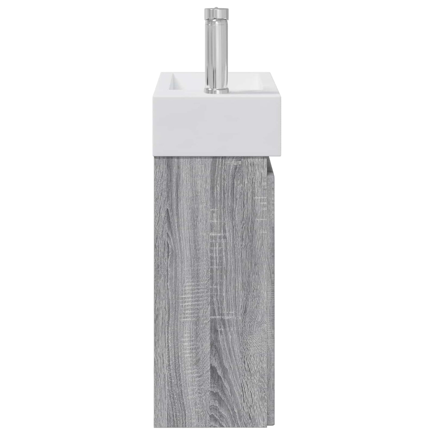 vidaXL Bathroom Vanity Unit with Tap Grey Sonoma 45.5 x 25.5 x 84 cm