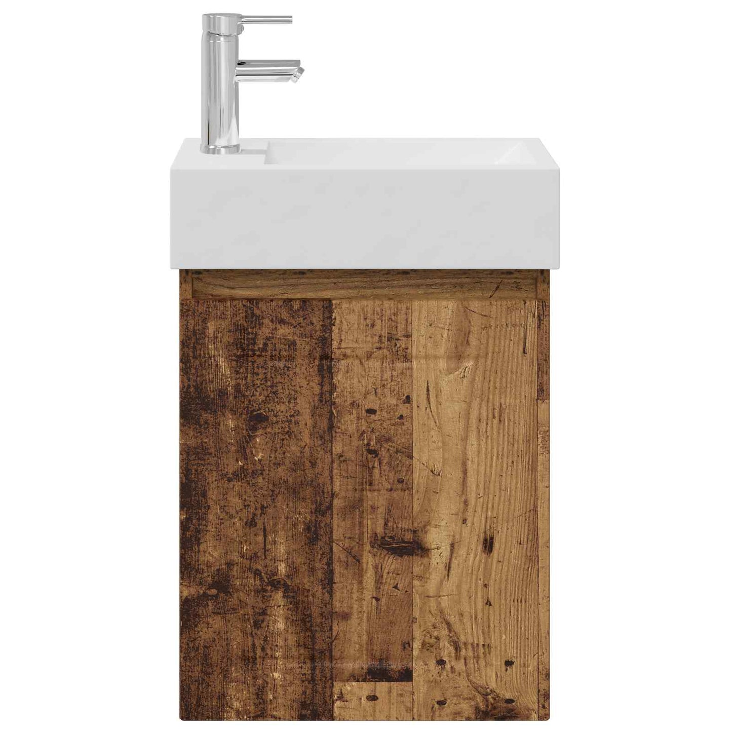 vidaXL Bathroom Vanity Unit with Tap Old Wood 45.5 x 25.5 x 84 cm
