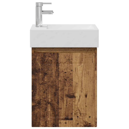 vidaXL Bathroom Vanity Unit with Tap Old Wood 45.5 x 25.5 x 84 cm