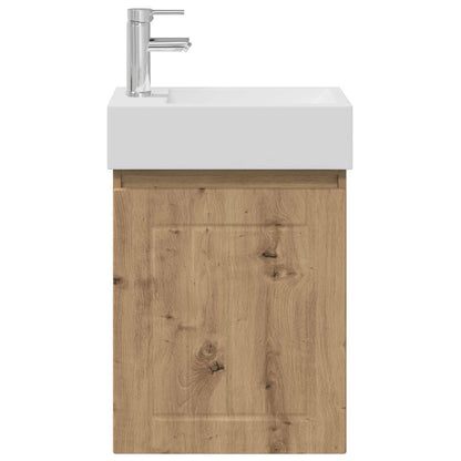 vidaXL Bathroom Vanity Unit with Tap Artisan Oak 45.5 x 25.5 x 84 cm