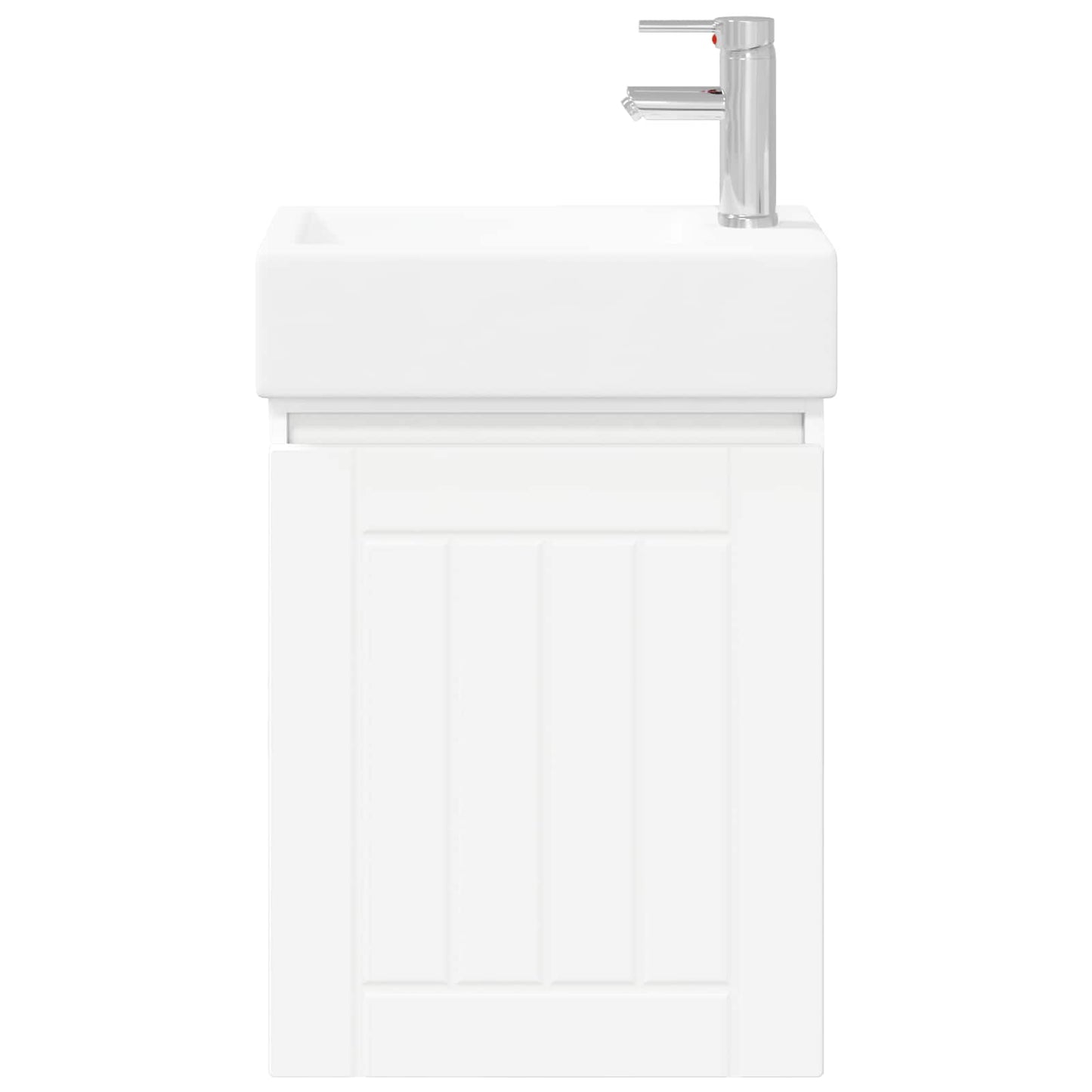 vidaXL Bathroom Vanity Unit with Tap White 45.5 x 25.5 x 84 cm