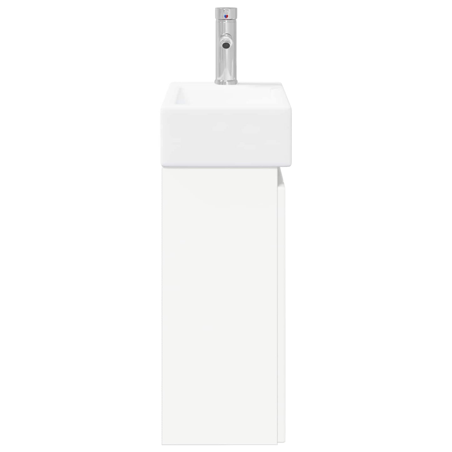 vidaXL Bathroom Vanity Unit with Tap White 45.5 x 25.5 x 84 cm