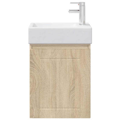 vidaXL Bathroom Vanity Unit with Tap Sonoma Oak 45.5 x 25.5 x 84 cm