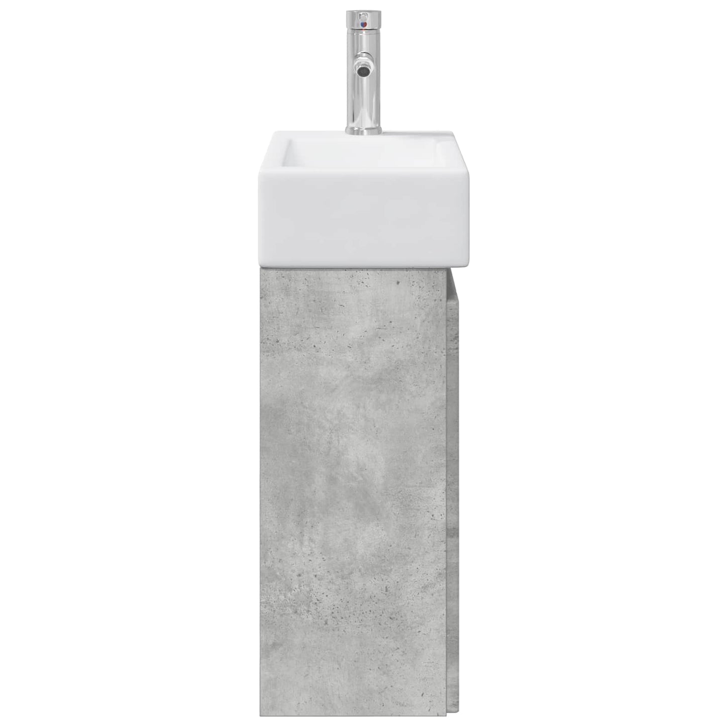 vidaXL Bathroom Vanity Unit with Tap Concrete Grey 45.5 x 25.5 x 84 cm
