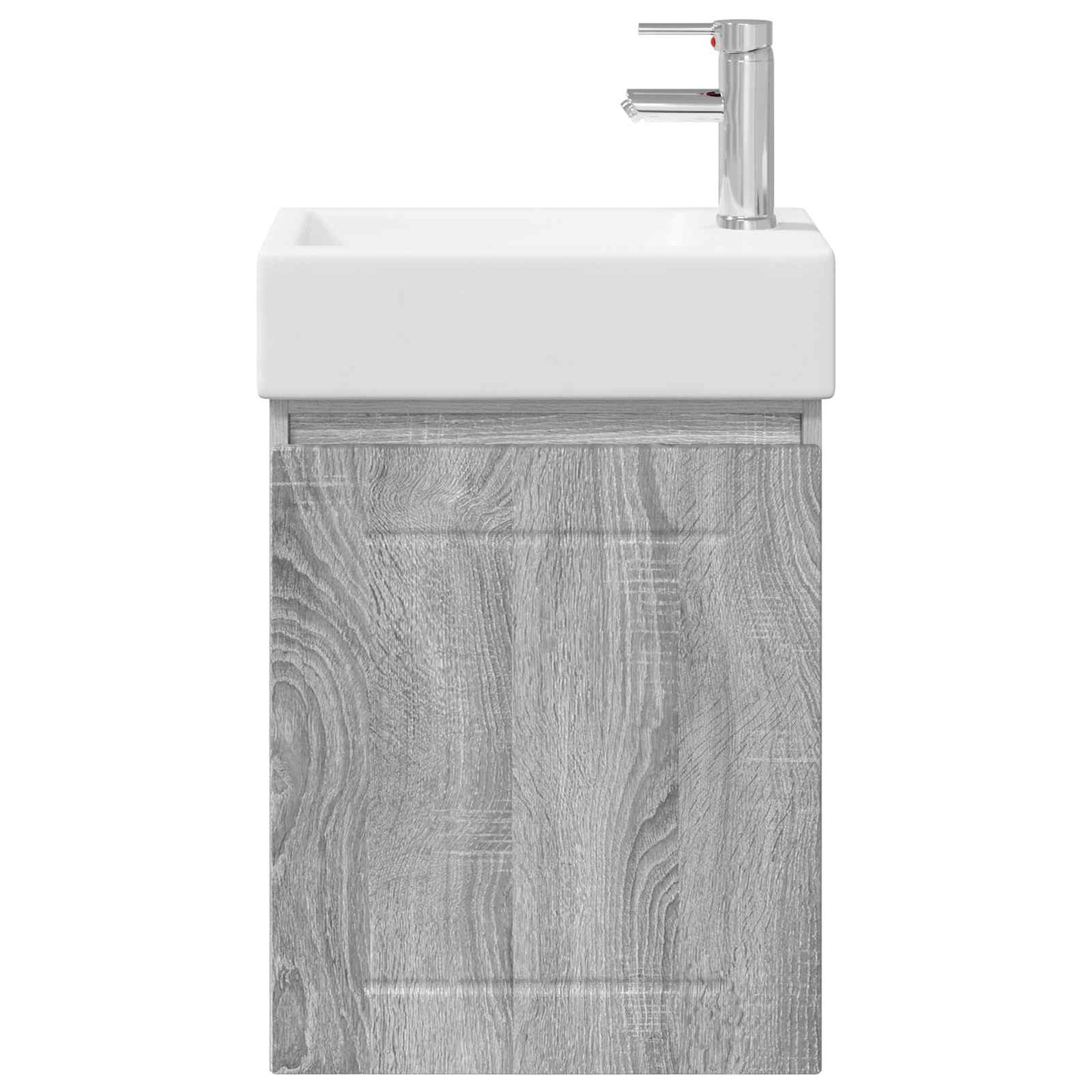 vidaXL Bathroom Vanity Unit with Tap Grey Sonoma 45.5 x 25.5 x 84 cm
