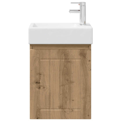 vidaXL Bathroom Vanity Unit with Tap Artisan Oak 45.5 x 25.5 x 84 cm