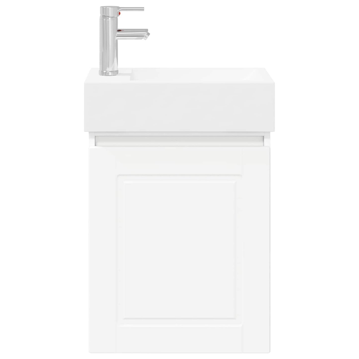 vidaXL Bathroom Vanity Unit with Tap White 45.5 x 22.5 x 84 cm