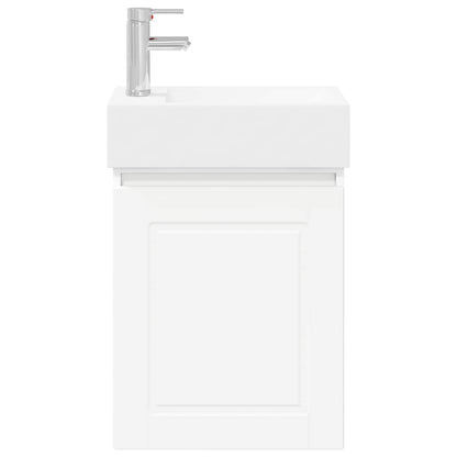 vidaXL Bathroom Vanity Unit with Tap White 45.5 x 22.5 x 84 cm
